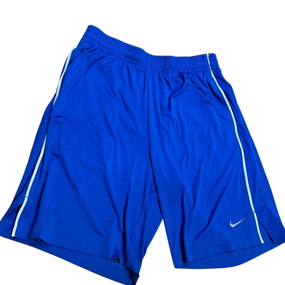 Nike Men’s Fit Dry Basketball Shorts XLG Blue‎ Drawstring Athletic - Picture 1 of 10